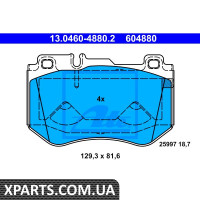 Колодки гальмівні дискові комплект ATE 13.0460-4880.2 MERCEDES W205 C 160 15- C 200 15- C 200D 15- PRZУD PAKIET AMG ATE 13046048802