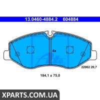 Колодки передні VITO W447 114-119CDI 14- ATE 13046048842