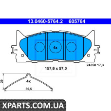 Тормозные колодки ATE 13046057642