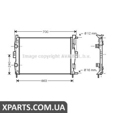 Радіатор 1.4i 16V (AC), 1.6i 16V (A) [590*451*18] [OE. 8200.116.110] AVA RT2306