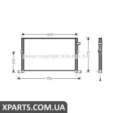 Радіатор конд. 1.8i 16V,2.0i 16V ,2.5i 16V,3.0i 16V,2.0TDi,2.0TDCi AVA FD5334
