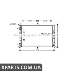 Радиатор бензиновые моторые [OE. 2108-1301010] AVA LA2008