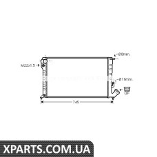 Радіатор CT BERL/XSARA D MT CLIPS Ava AVA CNA2153