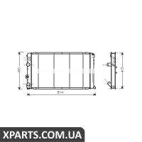 Радіатор охолодження двигуна AVA RTA2263