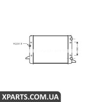 Pадіатор охолодження AVA VWA2120