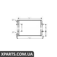 Радіатор охолодження двигуна AVA VWA2272