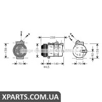 Компресор MS W210 95-2,0 CDI, 2,3 2,4 AVA MSAK277
