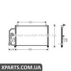 Радиатор кондиционера [OE. 96303204 / 96274635] AVA DW5012