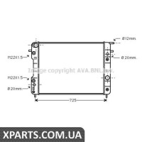 Радіатор 2.5i 24V (+A+AC), 3.0i 24V (+A+AC) [OE. 6302006 - 52463050] AVA OLA2193