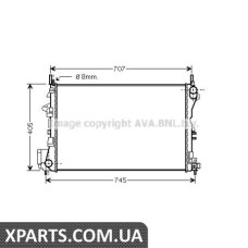 Радіатор охолодження AVA OL2338