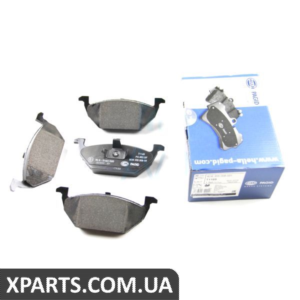 8DB355008591 HELLAPAGID Гальмівні колодки перед. Caddy III/Golf V/Octavia/A3 96-