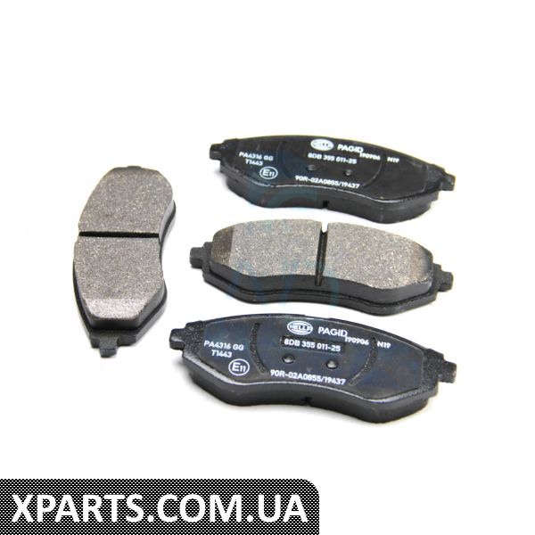 8DB355011251 HELLAPAGID Гальмівні колодки перед. Chevrolet Aveo 06- (akebono)