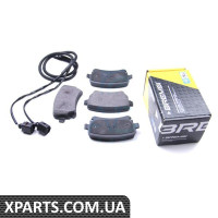 BP3087 BREMSI Гальмівні колодки зад. Audi A8 02-10/VW Phaeton 02-16 (TRW)