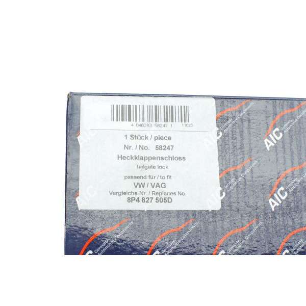 58247 AIC Замок кришки багажника Audi A3/A4/A6/A8 03-12