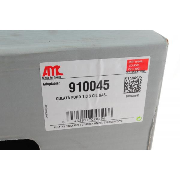 910045 AMC Головка блока циліндрів Ford 1.0 EcoBoost 12-