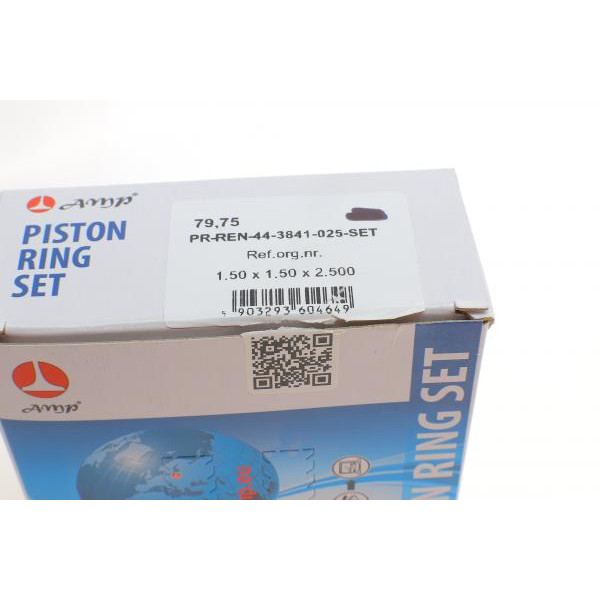 PRREN443841025SET AMP Кільця поршневі Renault Kangoo 1.6 16V 01- (+0,25/79,75mm) (1.5x1.5x2.5)