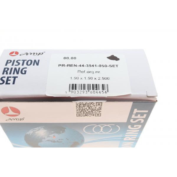 PRREN443841050SET AMP Кільця поршневі Renault Kangoo 1.6 16V 01-/Megane 1.4/1.6 96- (80.0mm/+0.5) (1.5-1.5-2.5)