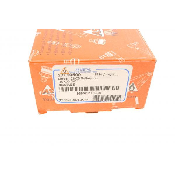 17CT0600 ASMETAL Наконечник рульової тяги (L) Citroen C2/C3