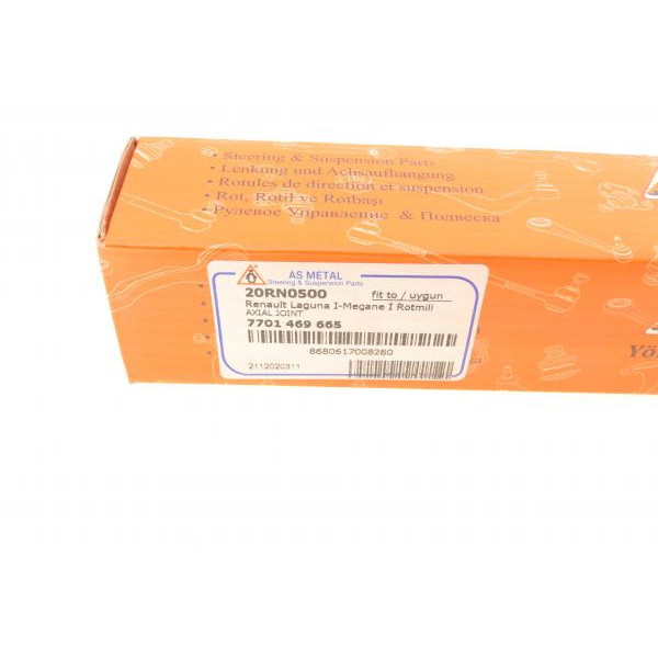20RN0500 ASMETAL Тяга рульова Renault Laguna I/Megane I 93-03 (L=267mm)