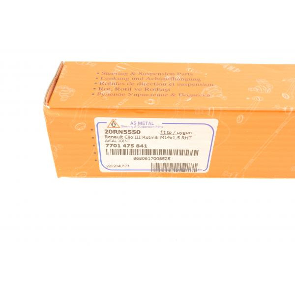 20RN5550 ASMETAL Тяга рульова Renault Clio III/Nissan Micra III 03- (L=307mm)