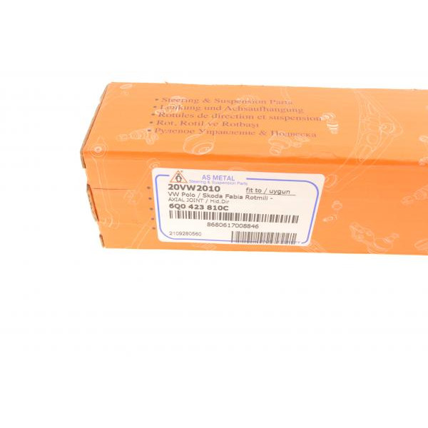 20VW2010 ASMETAL Тяга рульова Skoda Fabia 99- (L=330mm) (M16x1.5/M14x1.5)