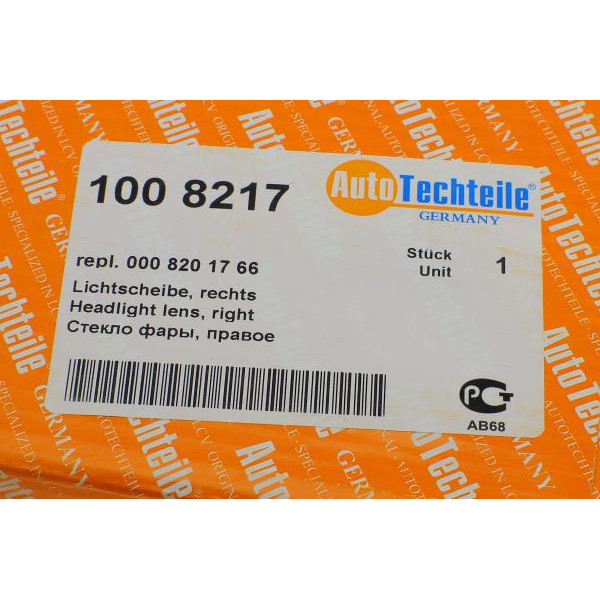 1008217 AUTOTECHTEILE Скло фари MB Sprinter TDI 96-00 (R) (8217)