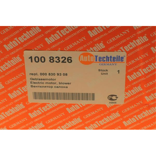 1008326 AUTOTECHTEILE Моторчик пічки MB 609-711 (24V) (з крильчаткою) (8326)