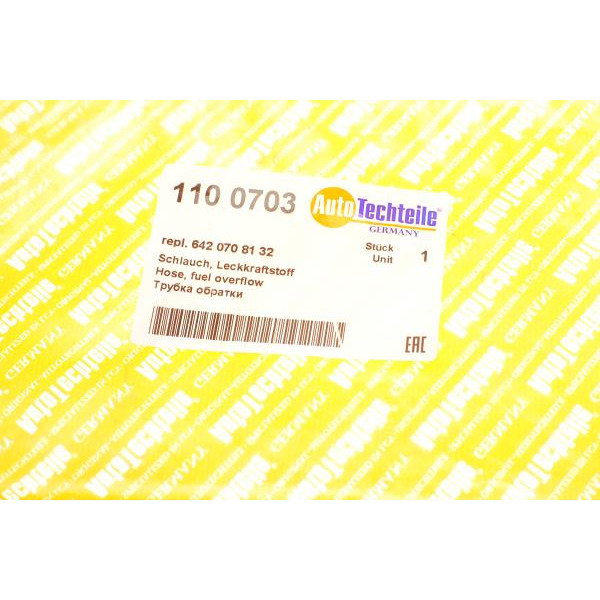 1100703 AUTOTECHTEILE Шланг обратки MB Sprinter 319 3.0CDI OM642 09-