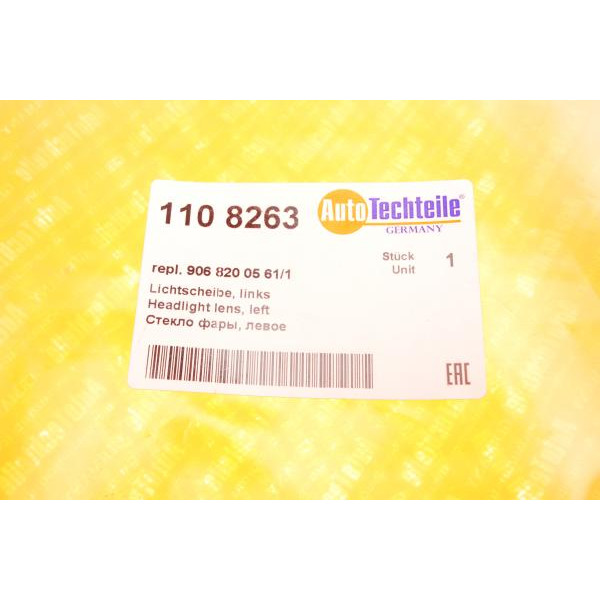 1108263 AUTOTECHTEILE Скло фари MB Sprinter (906) 06- (L)