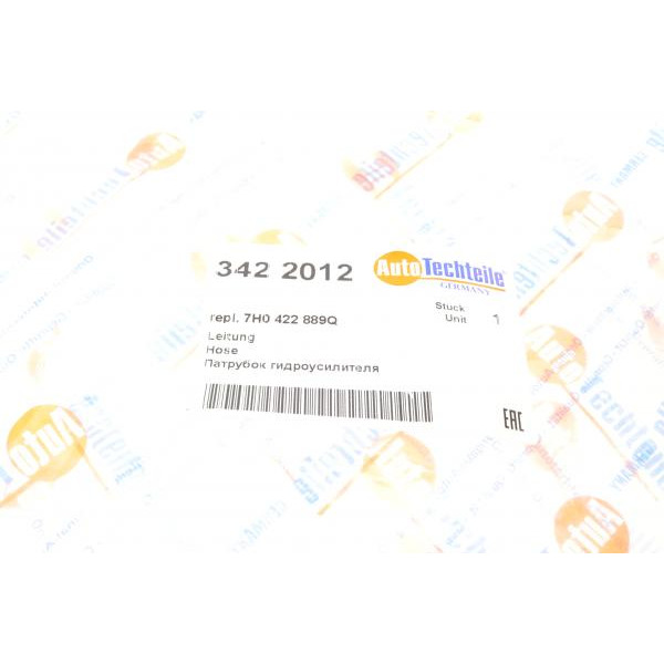 3422012 AUTOTECHTEILE Шланг гидроусилителя VW T5 03- (обратка) (4220.12)