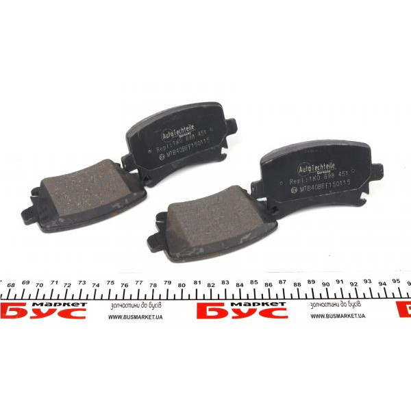 3698001 AUTOTECHTEILE Колодки гальмівні (задні) VW Caddy 03- (6980.01)