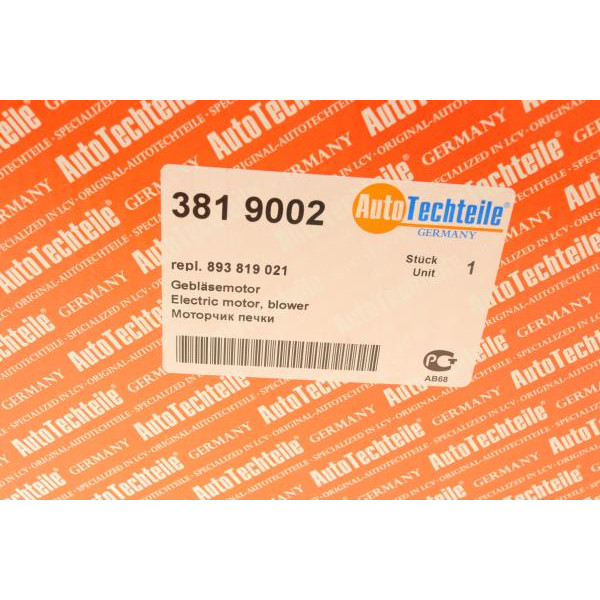 3819002 AUTOTECHTEILE Моторчик пічки VW T4 (8190.02)