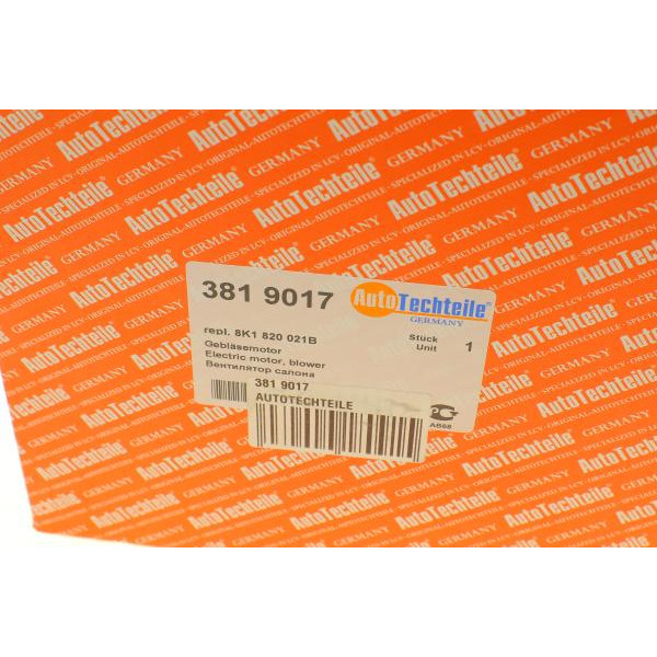 3819017 AUTOTECHTEILE Моторчик пічки Audi A4 07-16/A5 07-17/Q5 08-17 (+AC)