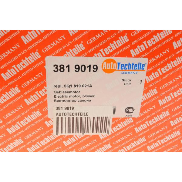 3819019 AUTOTECHTEILE Моторчик пічки VW Golf VII/VIII/Passat 13-