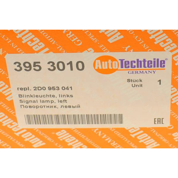 3953010 AUTOTECHTEILE Поворот передній VW LT 96-06 (L) (жовтий) (без патрона) (9530.10)