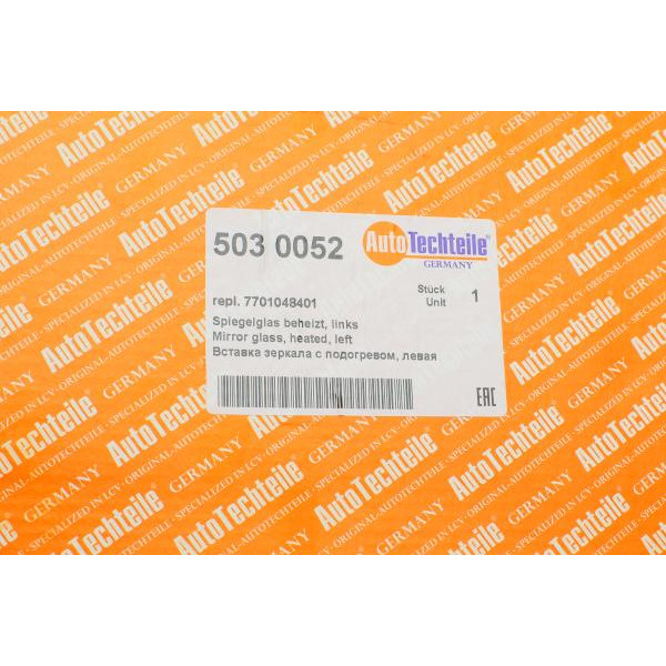 5030052 AUTOTECHTEILE Скло дзеркала (з підігрівом) Renault Kangoo 97- (L)