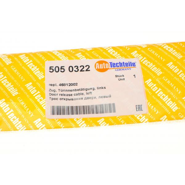 5050322 AUTOTECHTEILE Трос двері (передньої) Fiat Doblo 00- (L)