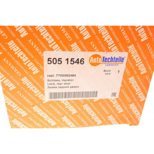 5051546 AUTOTECHTEILE Замок дверей (задній/R) Renault Master 98-