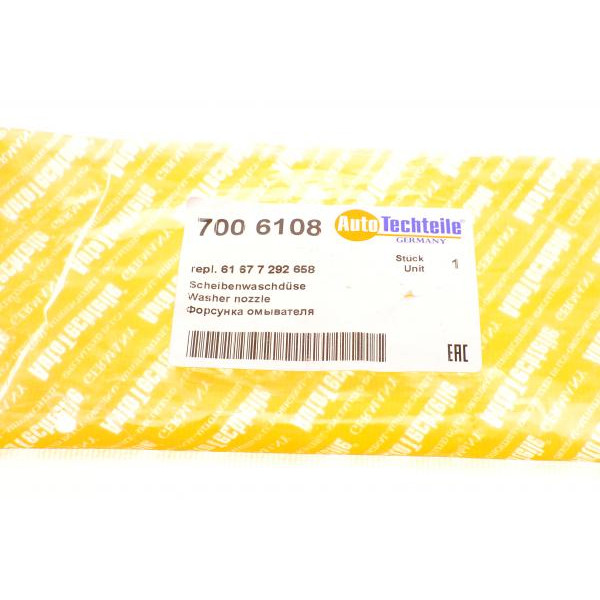 7006108 AUTOTECHTEILE Форсунка омивача скла BMW X5 (F15/F85) 13-18 (R)