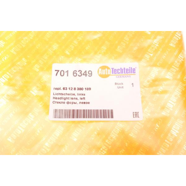 7016349 AUTOTECHTEILE Скло фари BMW 3 (E46) 98-01 (L)