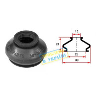 BG0101 BELGUM PARTS Пильовик опори кульового рульового наконечника (універсальний) (15х29x21)