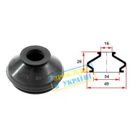 BG0104 BELGUM PARTS Пильовик опори кульовий рульового наконечника (універсальний) (16х35x26)