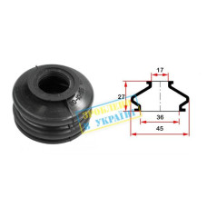 BG0108 BELGUM PARTS Пильовик опори кульовий рульового наконечника (універсальний) (17х39x25)