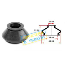 BG0114 BELGUM PARTS Пильовик опори кульовий рульового наконечника (універсальний) (34х20x25)