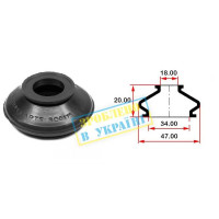 BG0115 BELGUM PARTS Пильовик опори кульовий рульового наконечника (універсальний) (34х18x20)