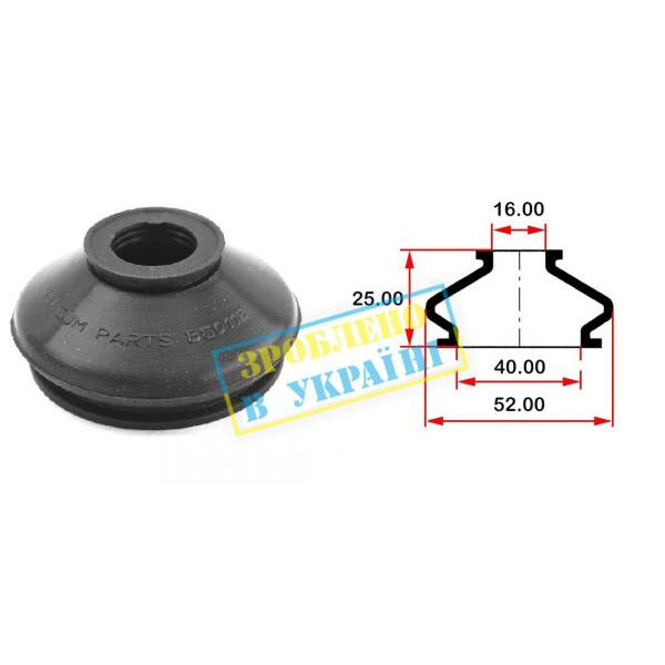 BG0118 BELGUM PARTS Пильовик опори кульовий рульового наконечника (універсальний) (40х16x25)
