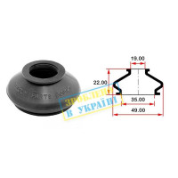 BG0121 BELGUM PARTS Пильовик опори кульовий рульового наконечника (універсальний) (35х19x22)