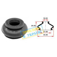 BG0122 BELGUM PARTS Пильовик опори кульовий рульового наконечника (універсальний) (27х18x20)