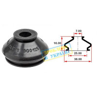 BG0125 BELGUM PARTS Пильовик опори кульовий рульового наконечника (універсальний) (25х7x16)