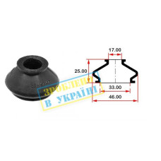 BG0133 BELGUM PARTS Пильовик опори кульовий рульового наконечника (універсальний) (33х17x25)